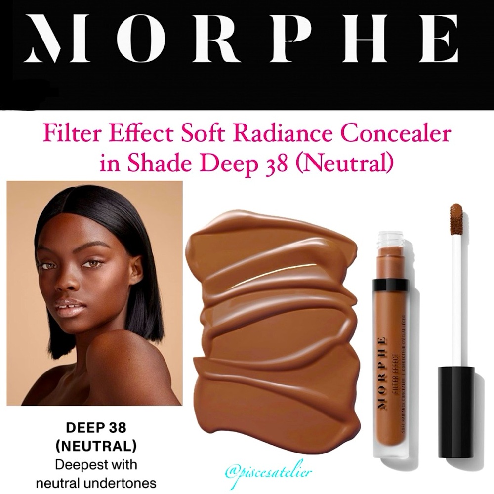 Morphe Filter Effect Soft Radiance Concealer in Shade Deep 38 (Neutral), 3.8 mL.